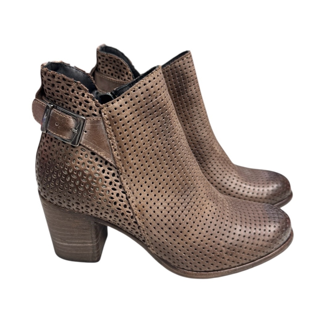 Naughty Monkey Women’s Taupe Perforated Ankle Boots Size 10